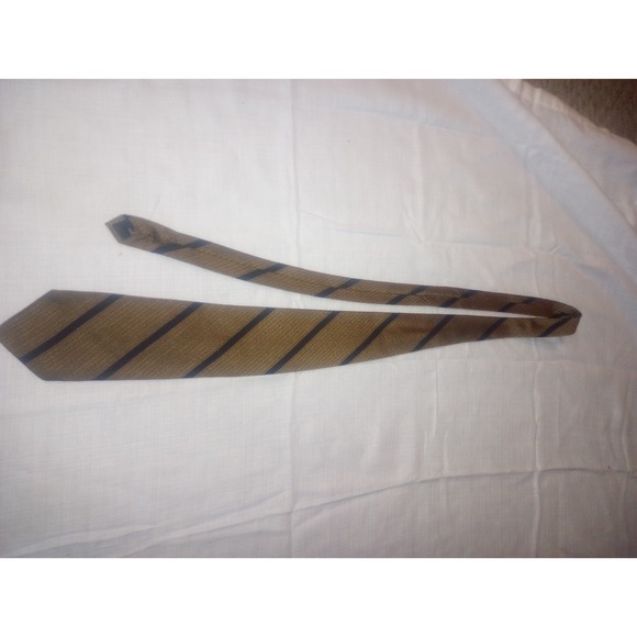 Pendleton Other - Mark Pendleton Italy Silk‎ Brown Black Striped Neck Tie
